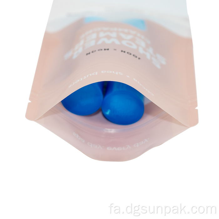 کیسه زیپ دار بسته بندی پلاستیکی ایستاده مایل مایل